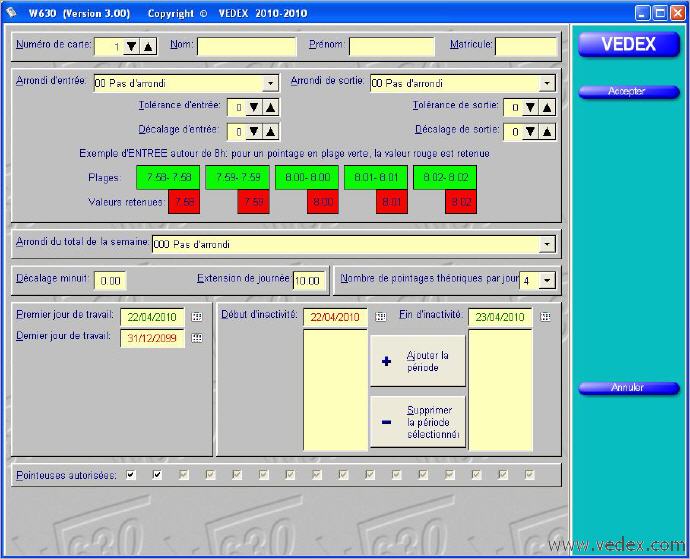 W630 & W300 fiche personnelle