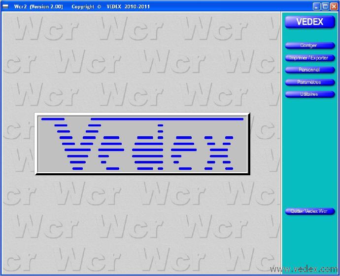 Wcr2 écran paramètres, menu à droite